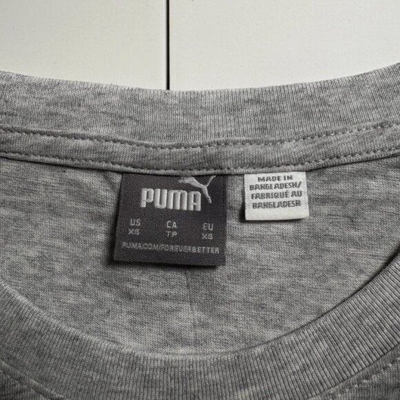 Puma Womens XS Radiant Graphic Cotton T-Shirt Gray Short Sleeve Tee NWT Sporty - Picture 2 of 8